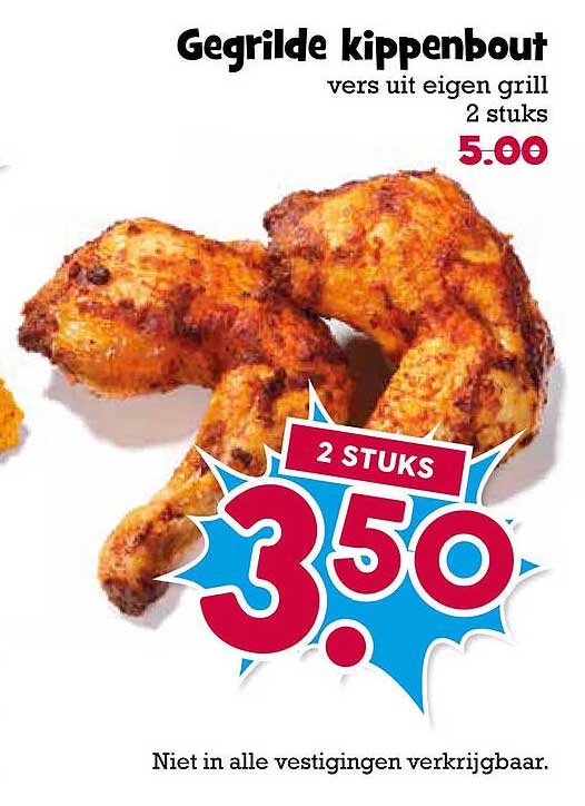 Gegrilde kippenbout vers uit eigen grill 2 stuks