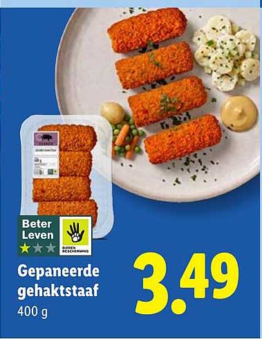 Gepaneerde gehaktstaaf 400 g