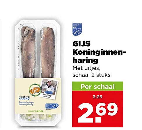 GIJS Koninginnen-haring Met uitjes, schaal 2 stuks