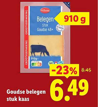 Goudse belegen stuk kaas