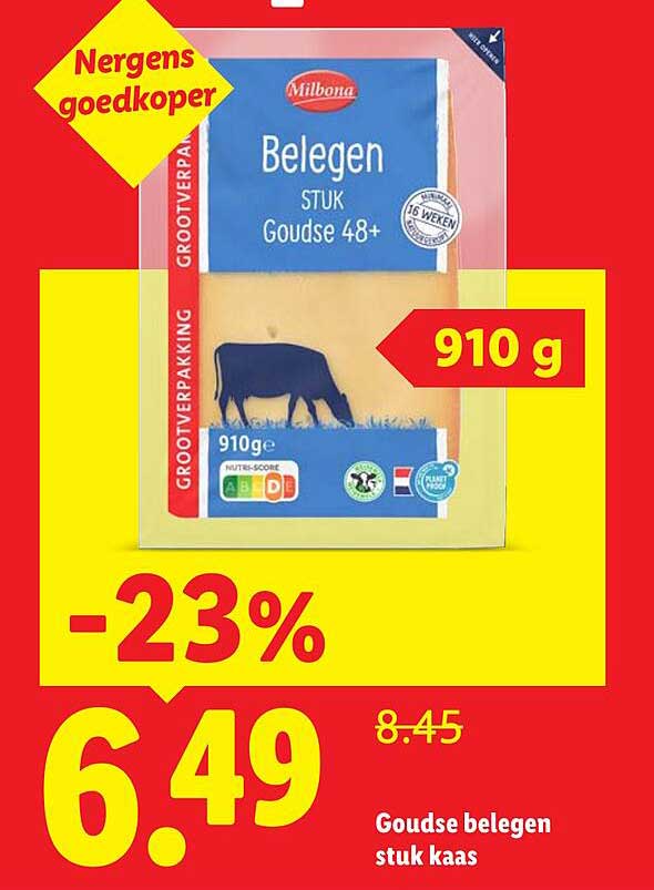 Goudse belegen stuk kaas