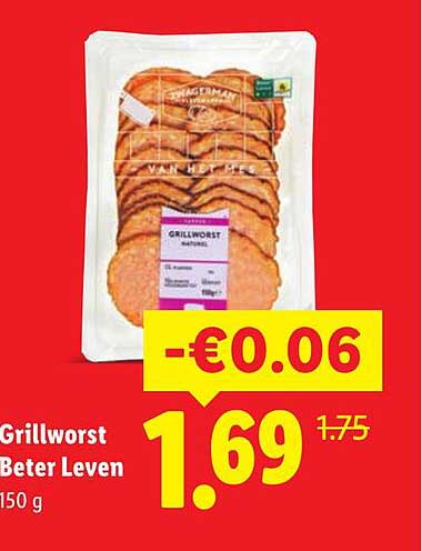 Grillworst Beter Leven 150 g