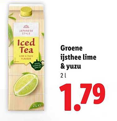 Groene ijsthee lime & yuzu