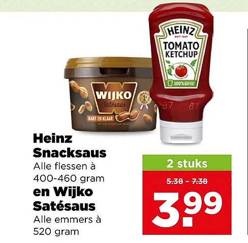 Heinz Snacksaus en Wijko Satésaus