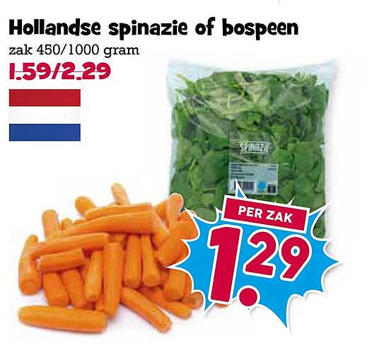Hollandse spinazie of bospeen