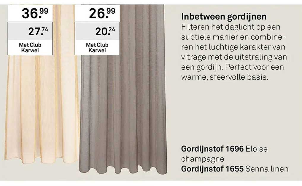 Inbetween gordijnen