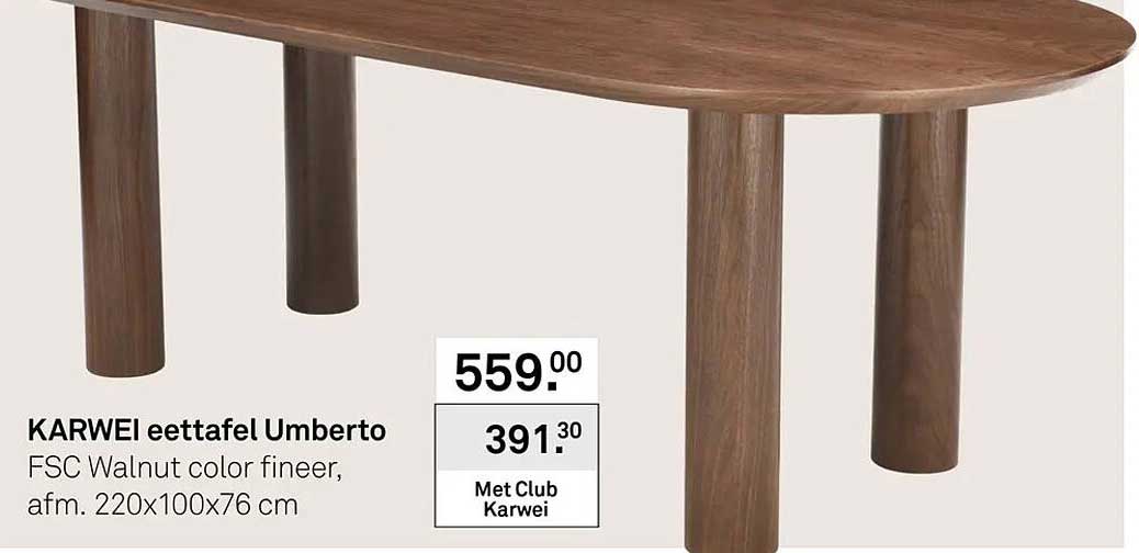 KARWEI eettafel Umberto