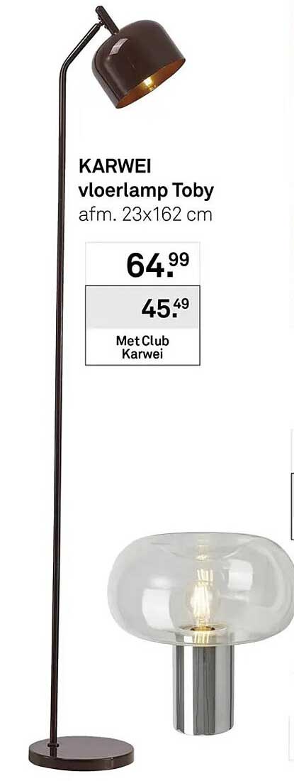 KARWEI vloerlamp Toby afm. 23x162 cm