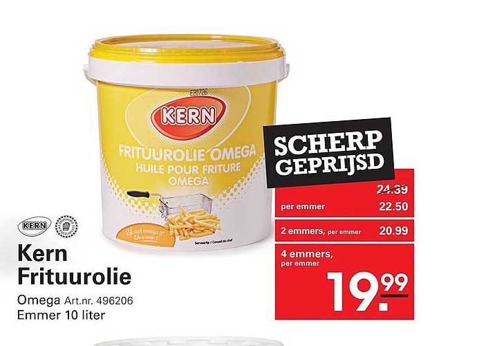 Kern Frituurolie Omega Emmer 10 liter