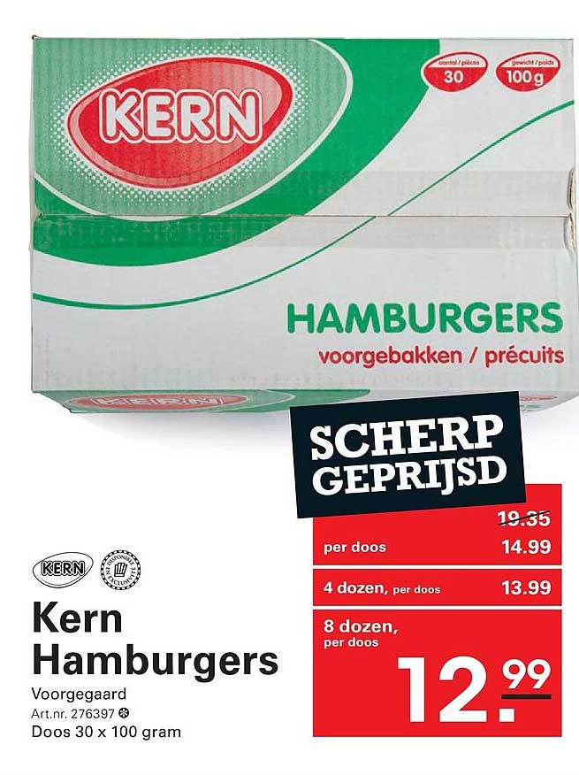 Kern Hamburgers Voorgegaard