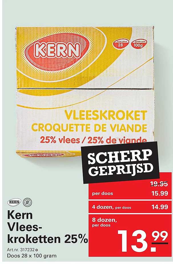 Kern Vleeskroketten 25%