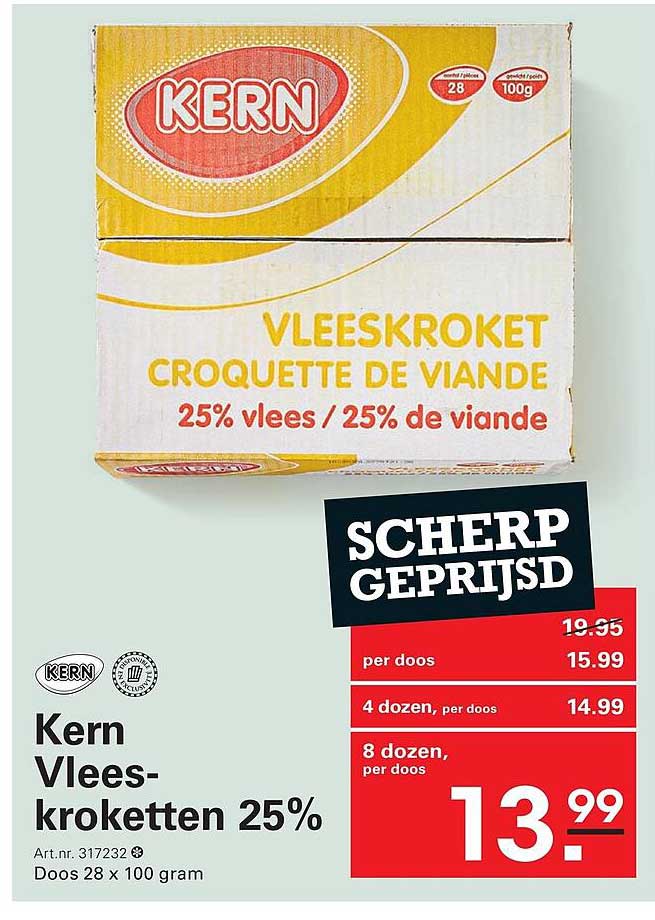 Kern Vleeskroketten 25%