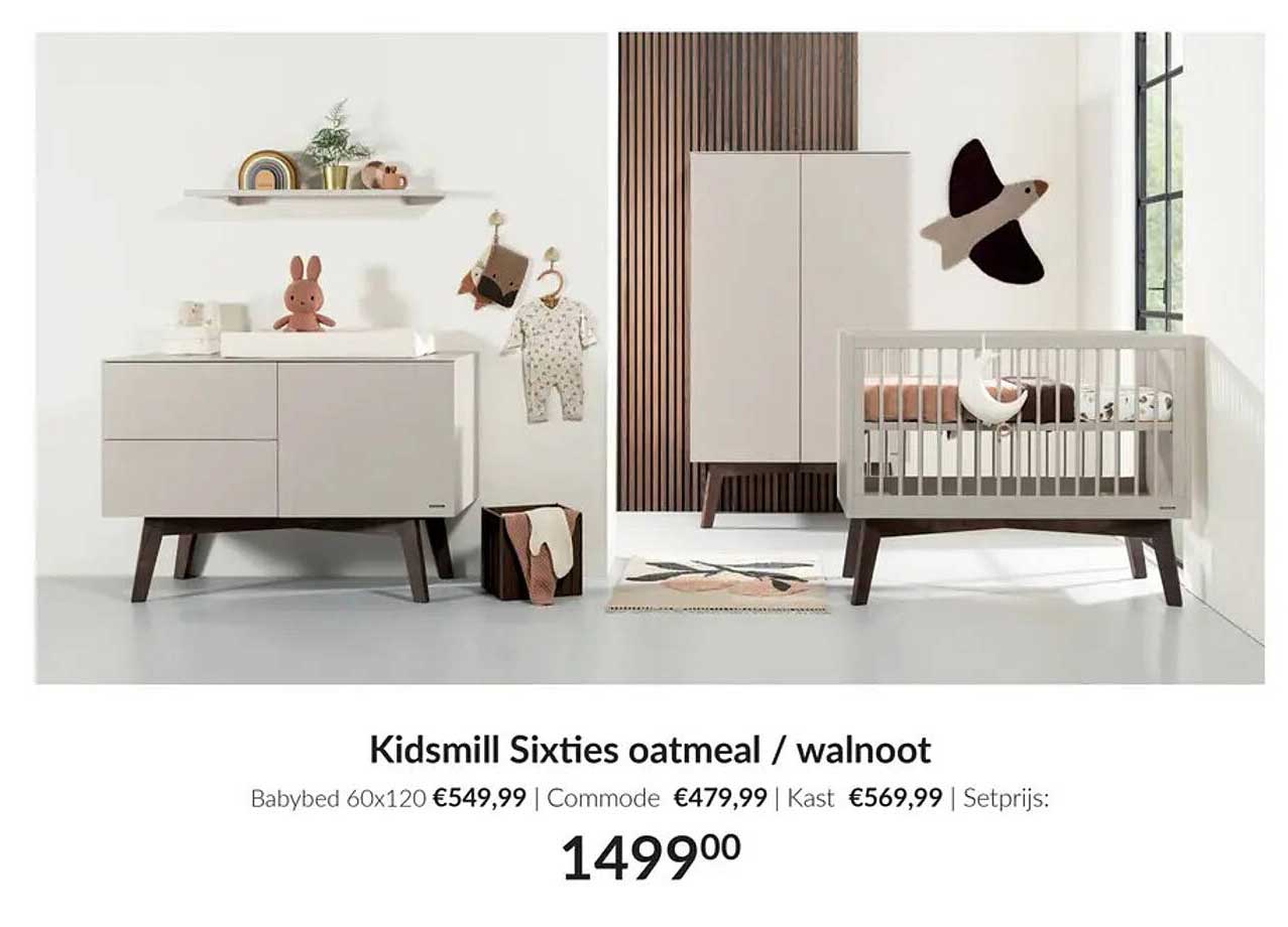 Kidsmill Sixties oatmeal / walnoot