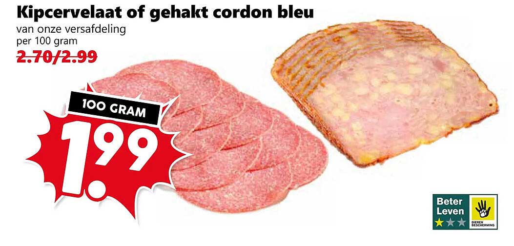 Kipcervelaat of gehakt cordon bleu