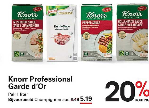 Knorr Professional Garde d’Or 20% korting