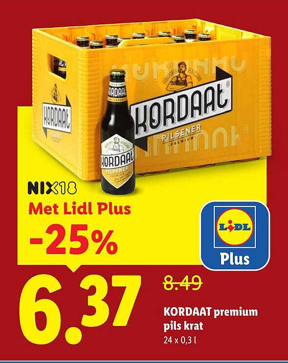 KORDAAT premium pils krat