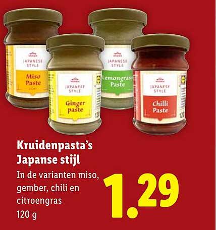 Kruidenpasta’s Japanse stijl