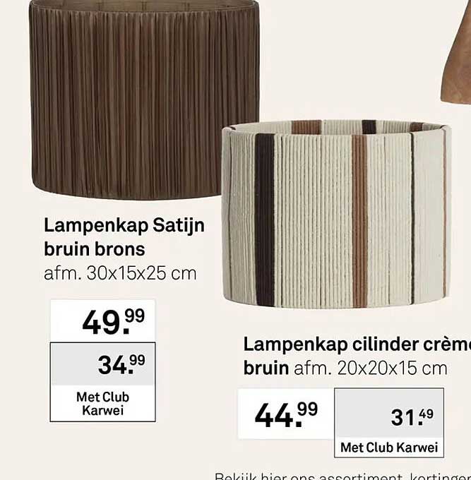 Lampenkap Satijn bruin brons afm. 30x15x25 cm