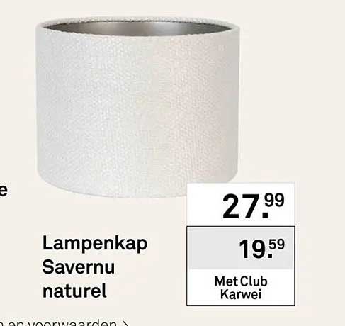 Lampenkap Savernu naturel