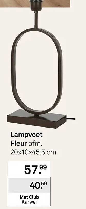 Lampvoet Fleur afm. 20x10x45,5 cm