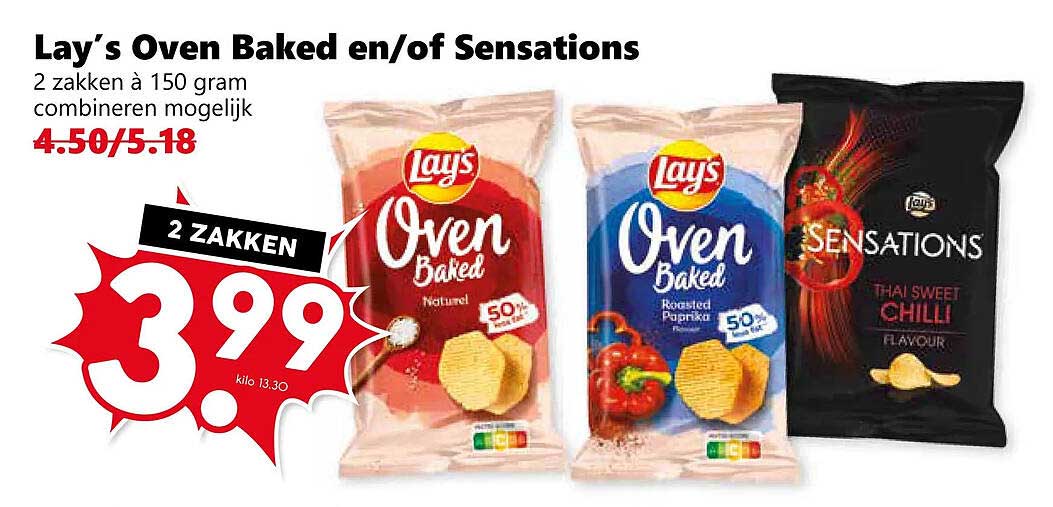 Lay’s Oven Baked en/of Sensations
