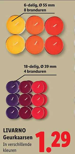 LIVARNO Geurkaarsen In verschillende kleuren