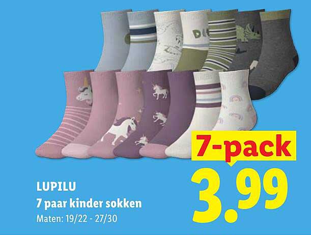 LUPILU 7 paar kinder sokken 7-pack