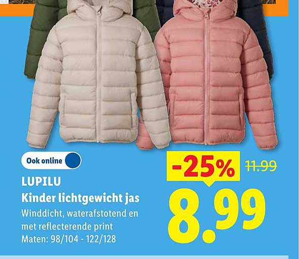 LUPILU Kinder lichtgewicht jas -25%
