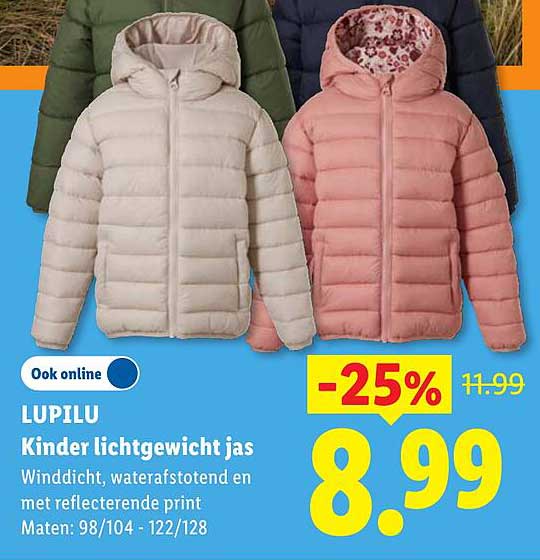 LUPILU Kinder lichtgewicht jas