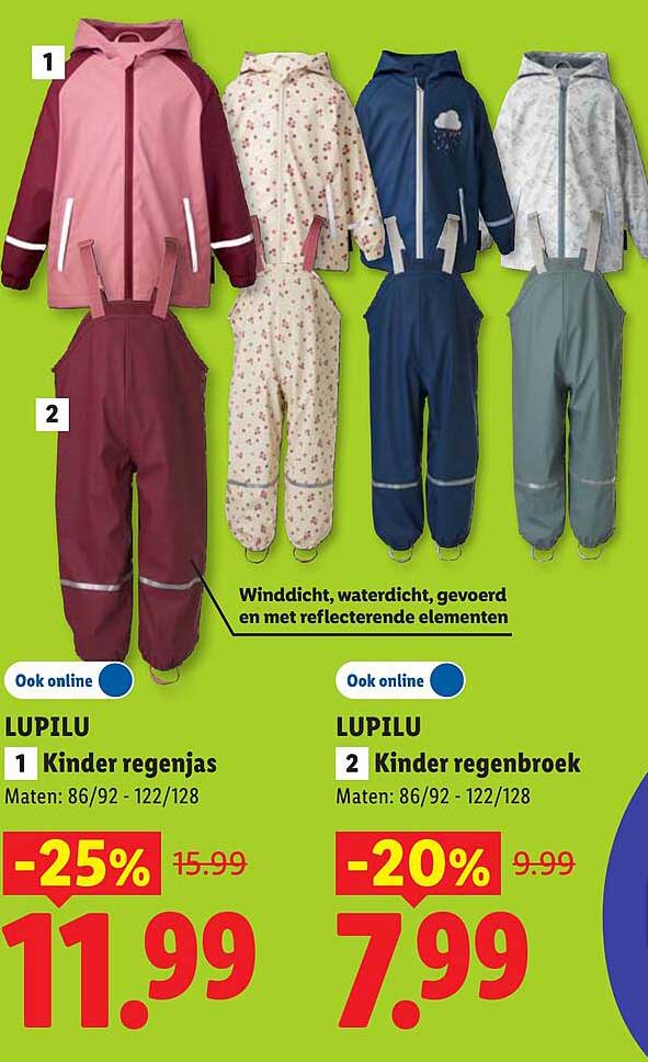 LUPILU Kinder regenjas -25%