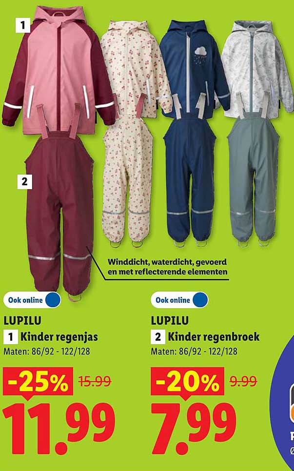 LUPILU Kinder regenjas