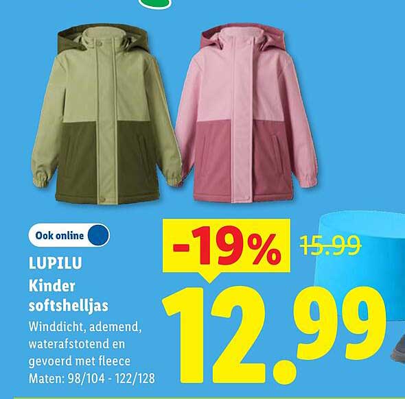LUPILU Kinder softshelljas -19%