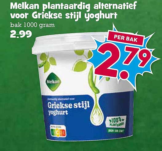 Melkan plantaardig alternatief voor Griekse stijl yoghurt