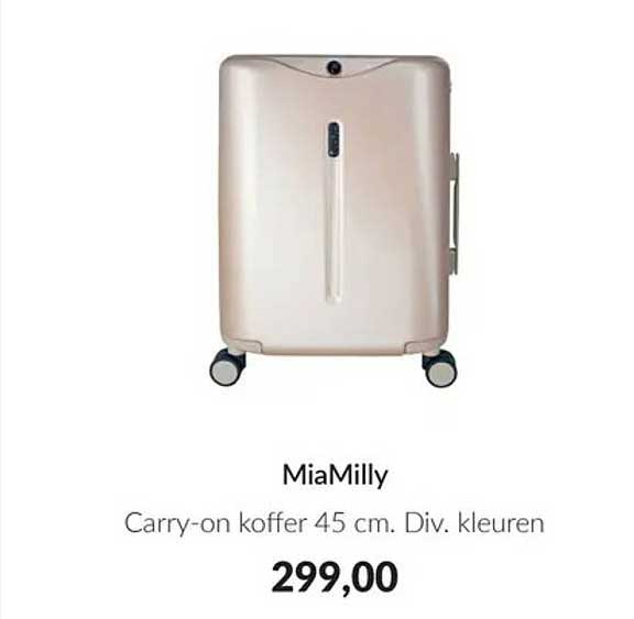 MiaMilly Carry-on koffer 45 cm. Div. kleuren
