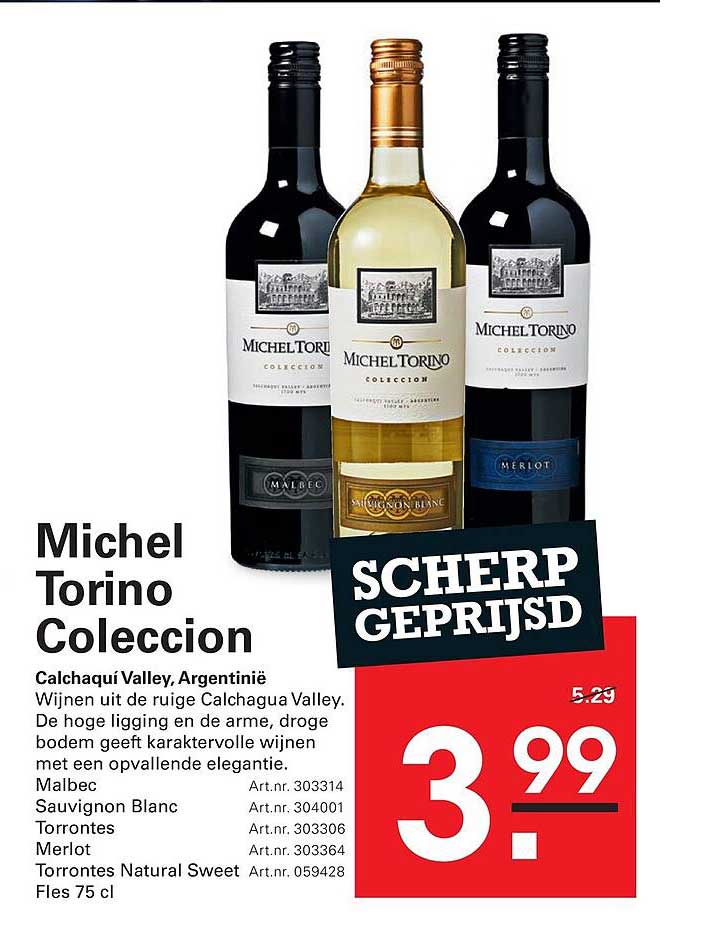 Michel Torino Colleccion SCHERP GEPRIJSD