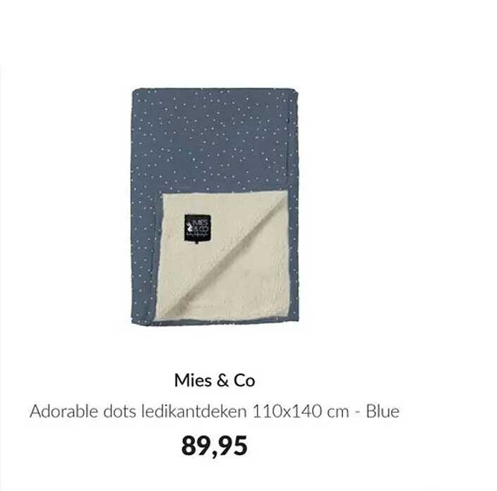 Mies & Co Adorable dots ledikantdeken 110x140 cm - Blue