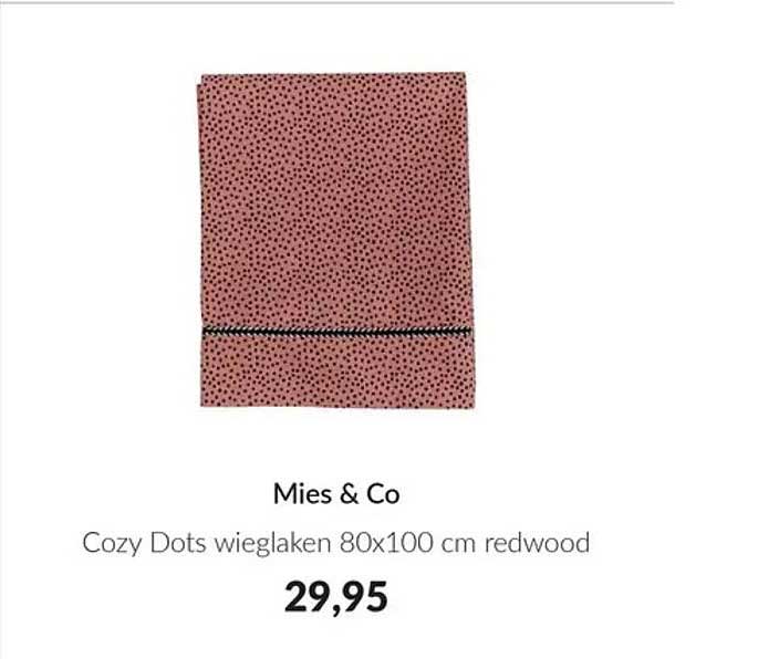 Mies & Co Cozy Dots wieglaken 80x100 cm redwood