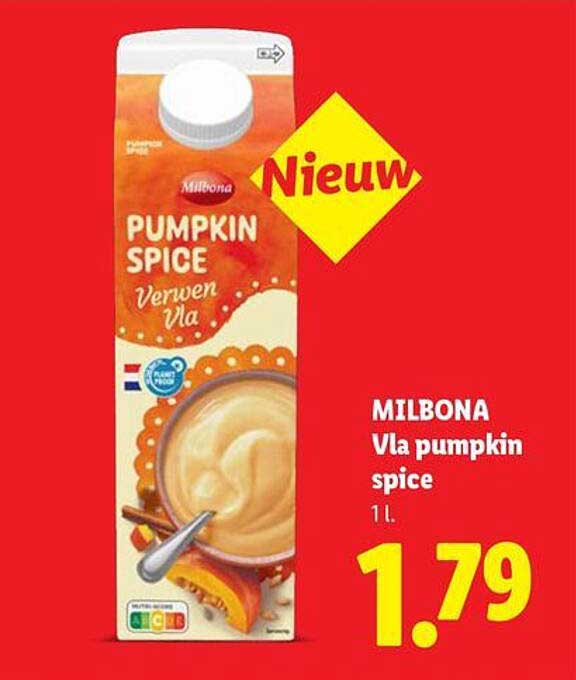 MILBONA Vla pumpkin spice 1 l. Nieuw