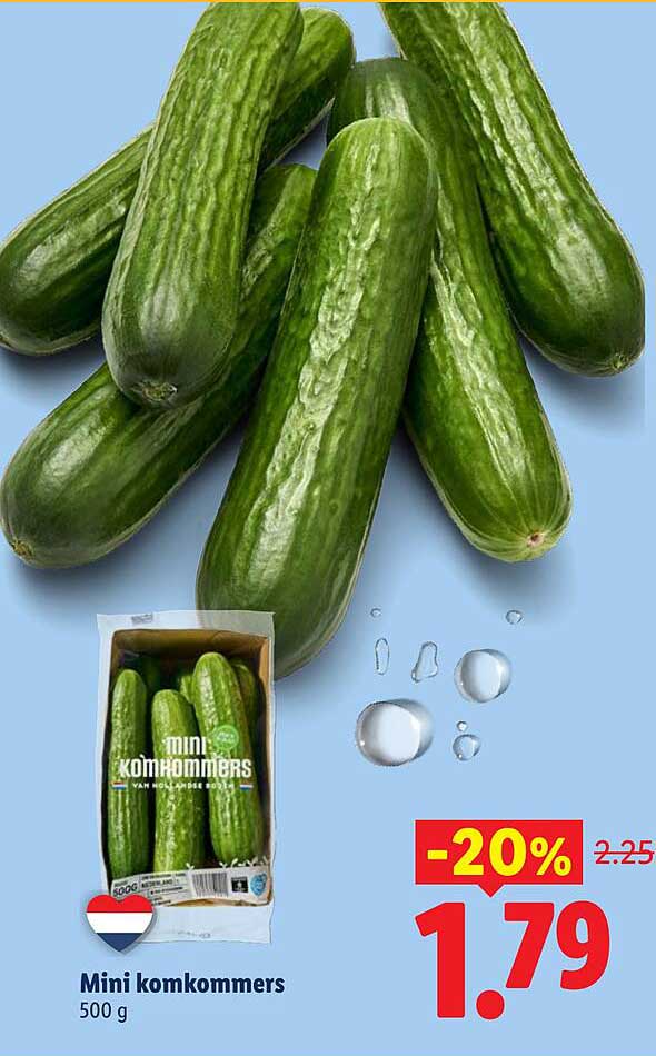 Mini komkommers -20%