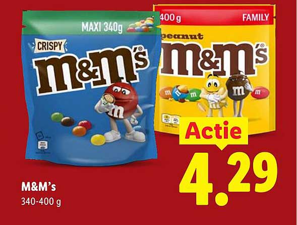 M&M’s 340-400 g Actie
