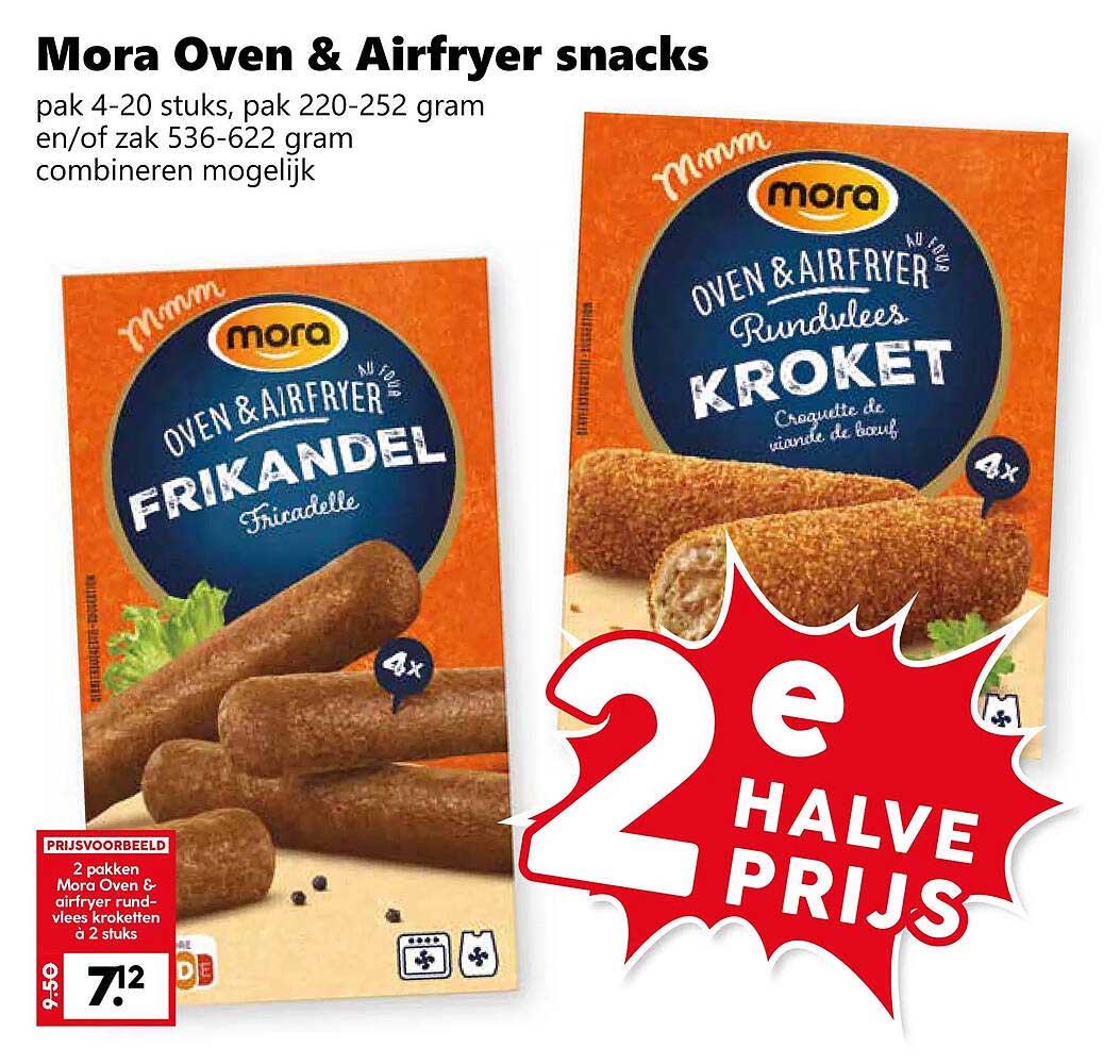 Mora Oven & Airfryer snacks 2e halve prijs