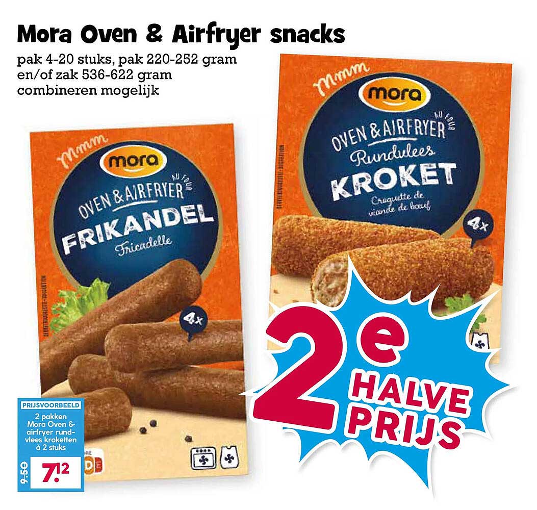Mora Oven & Airfryer snacks 2e halve prijs