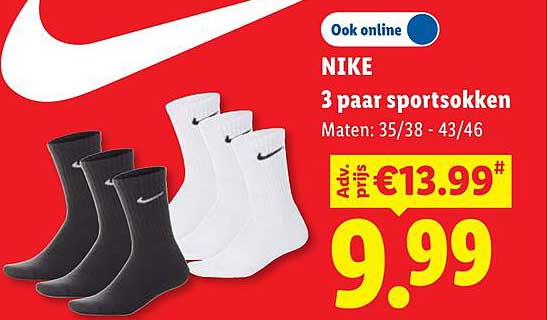 NIKE 3 paar sportsokken