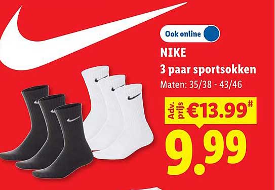 NIKE 3 paar sportsokken