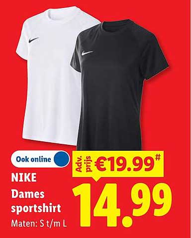 NIKE Dames sportshirt Maten: S t/m L
