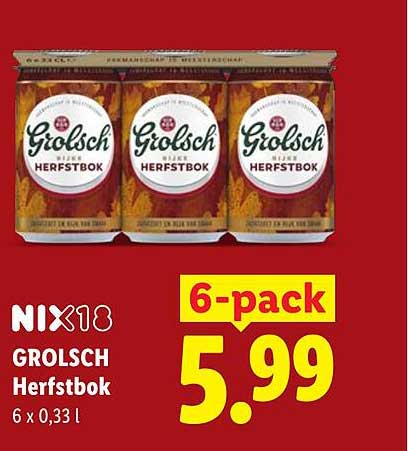 NIX18 Grolsch Herfstbok 6-pack
