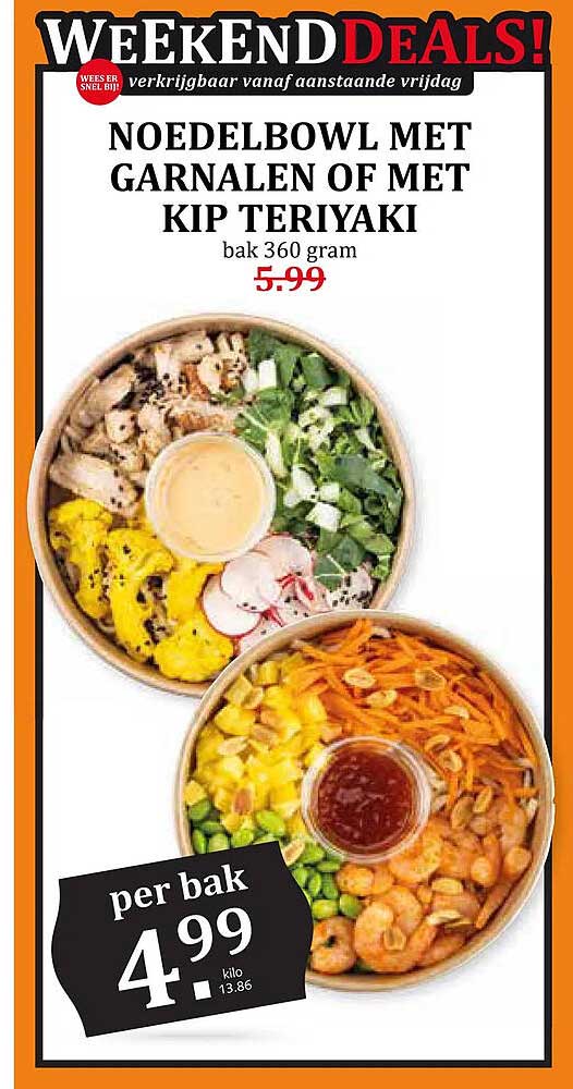 NOEDELBOWL MET GARNALEN OF MET KIP TERIYAKI