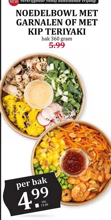 NOEDELBOWL MET GARNALEN OF MET KIP TERIYAKI