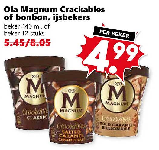 Ola Magnum Crackables of bombo. ijsbekers
