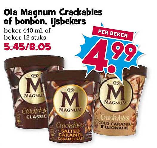 Ola Magnum Crackables of bonbon. ijsbekers